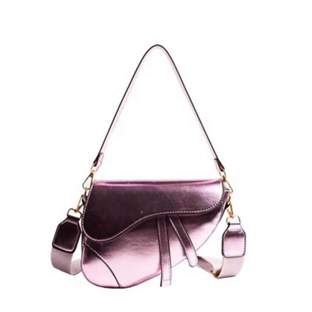 Stylish Trendy Compact Clutch Bag Saddle Strap Satchel Underarm Bag Satchel Ba